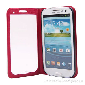 Mobile Phone Protector/Case for Samsung S4 9500, Made of PC, PU Leather Materials, Standing Feature
